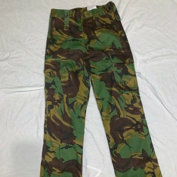 sz28x31 NOS VINTAGE NETHERLANDS DUTCH WOODLAND CAMO FIELD TROUSERS PANTS MG 367